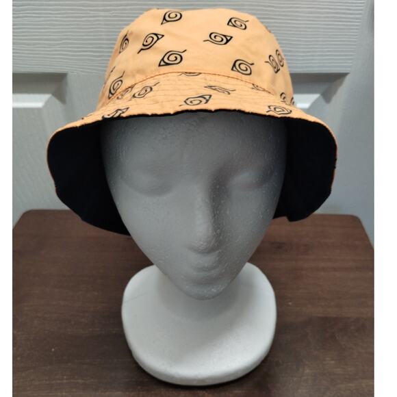 Naruto Childrens Kids Blue Orange Reversible Bucket Hat Anime Manga One Size - Picture 3 of 9